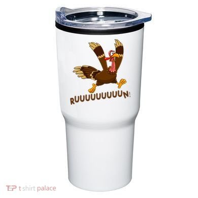 Run Funny Thanksgiving Turkey Tumbler