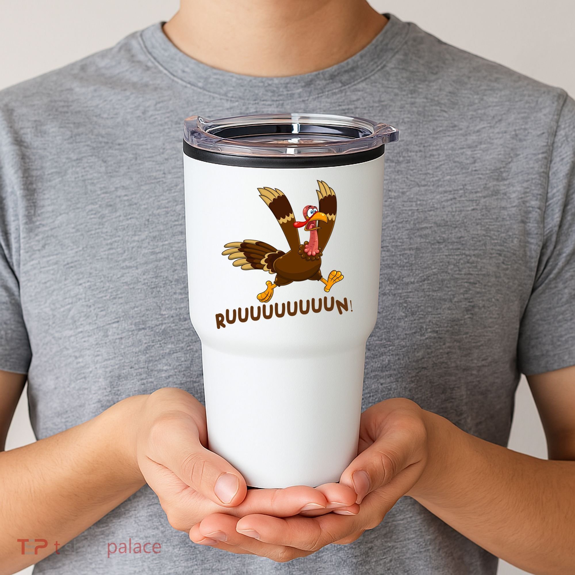 Run Funny Thanksgiving Turkey Tumbler