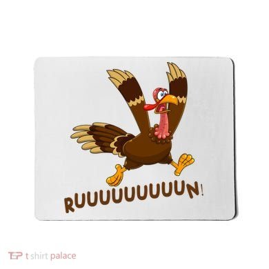 Run Funny Thanksgiving Turkey Mousepad