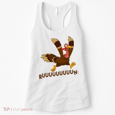 Run Funny Thanksgiving Turkey Women's Tank Top