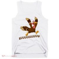 Run Funny Thanksgiving Turkey Tank Top thumb 0