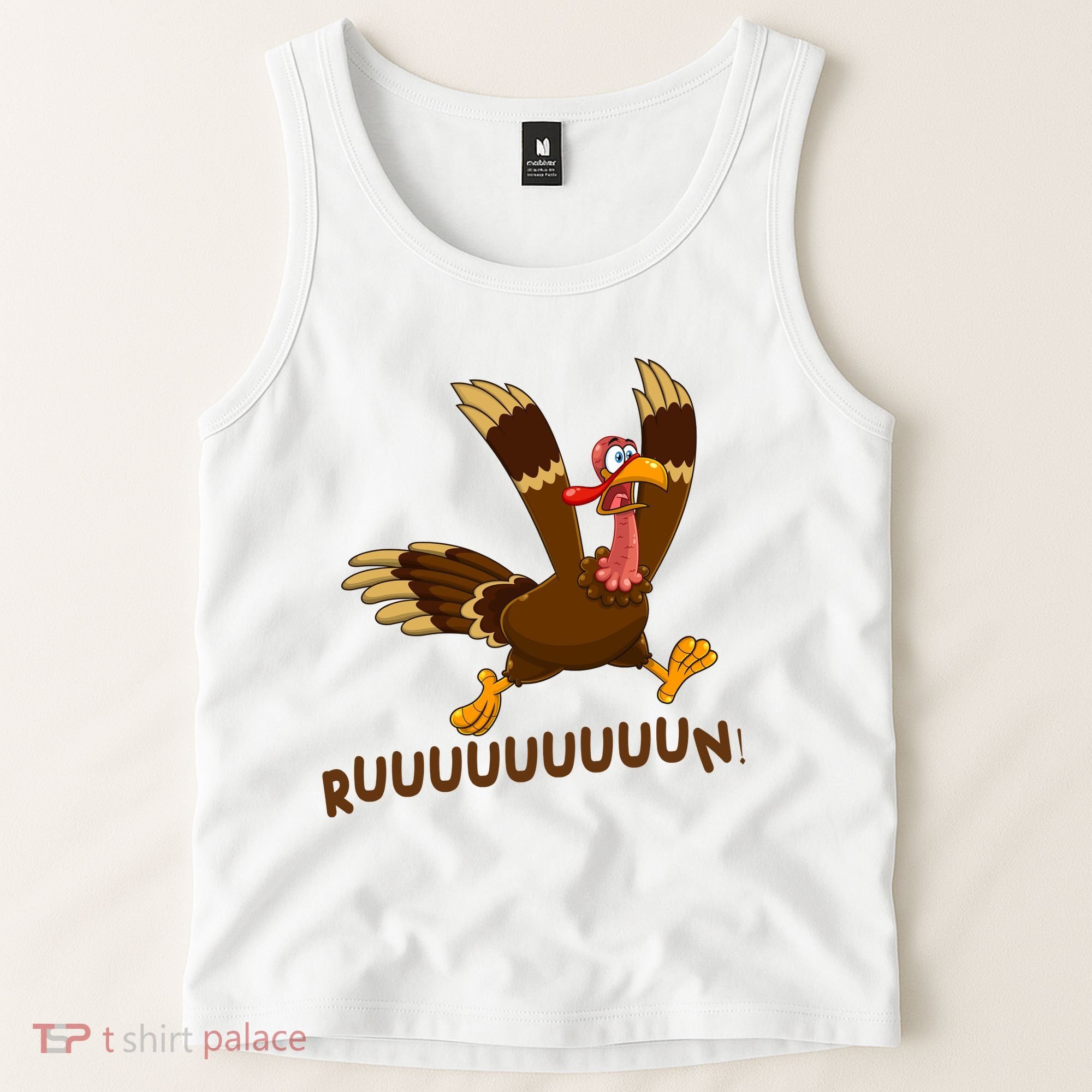 Run Funny Thanksgiving Turkey Tank Top