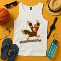 Run Funny Thanksgiving Turkey Tank Top thumb 4