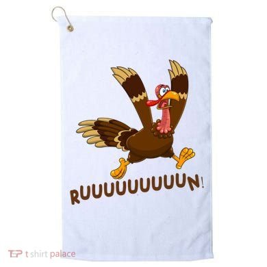Run Funny Thanksgiving Turkey Golf Towel