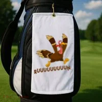 Run Funny Thanksgiving Turkey Golf Towel thumb 2