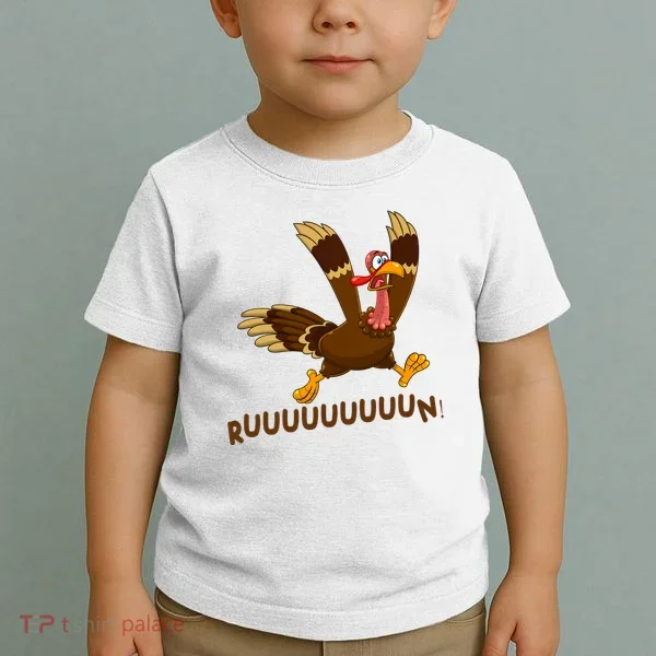 Run Funny Thanksgiving Turkey Toddler T-Shirt