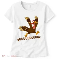 Run Funny Thanksgiving Turkey Women's T-Shirt thumb 0