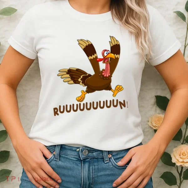 Run Funny Thanksgiving Turkey Women's T-Shirt