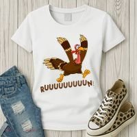 Run Funny Thanksgiving Turkey Women's T-Shirt thumb 3