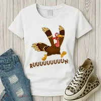 Run Funny Thanksgiving Turkey Women's T-Shirt thumb 3