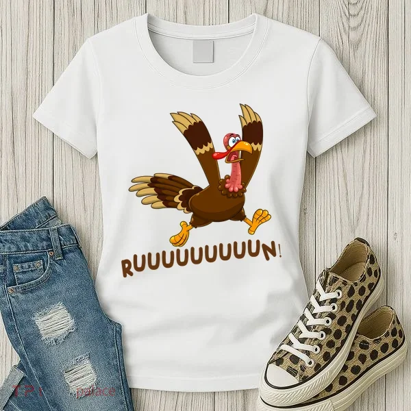 Run Funny Thanksgiving Turkey Women's T-Shirt