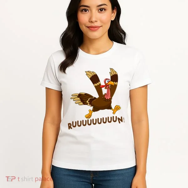 Run Funny Thanksgiving Turkey Women's T-Shirt