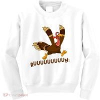 Run Funny Thanksgiving Turkey Kids Sweatshirt thumb 0