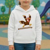 Run Funny Thanksgiving Turkey Kids Hoodie thumb 3