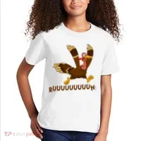 Run Funny Thanksgiving Turkey Kids T-Shirt thumb 2