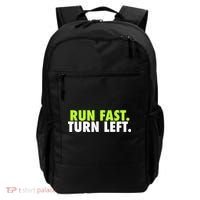 Run Fast Turn Left Funny Track Runner Motivational Fitness Backpack thumb 0