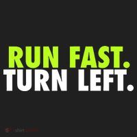 Run Fast Turn Left Funny Track Runner Motivational Fitness Beanie thumb 2