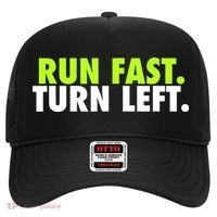 Run Fast Turn Left Funny Track Runner Motivational Fitness Hat thumb 0