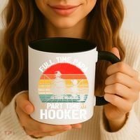 Retro Full Time Papa Part Time Hooker Father's Day Fishing Gift Coffee Mug thumb 3