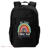 Retired Funny Teacher Retirement My Last First Day Of School Backpack thumb 0