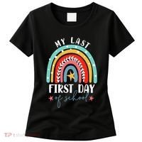 Retired Funny Teacher Retirement My Last First Day Of School Women's T-Shirt thumb 0