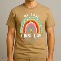 Retired Funny Teacher Retirement My Last First Day Of School T-Shirt thumb 3