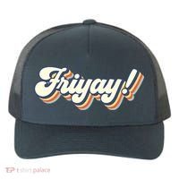 Retro Friyay Teacher Friday Funny Weekend Frinally Mom Life Yupoong Adult 5-Panel Trucker Hat thumb 0