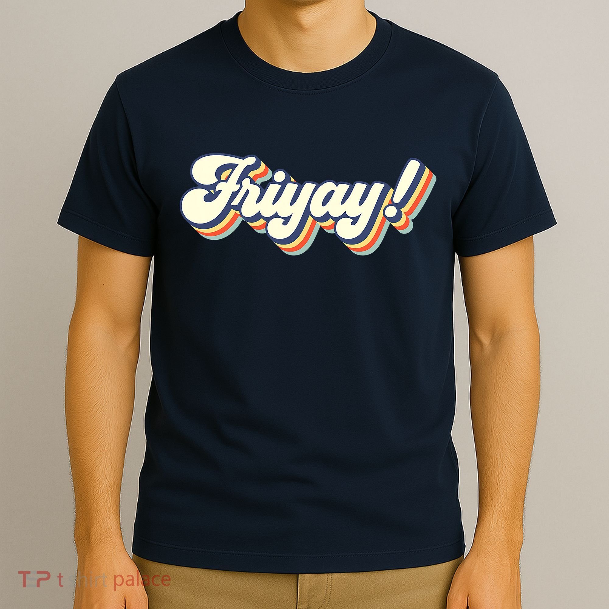 Retro Friyay Teacher Friday Funny Weekend Frinally Mom Life T-Shirt