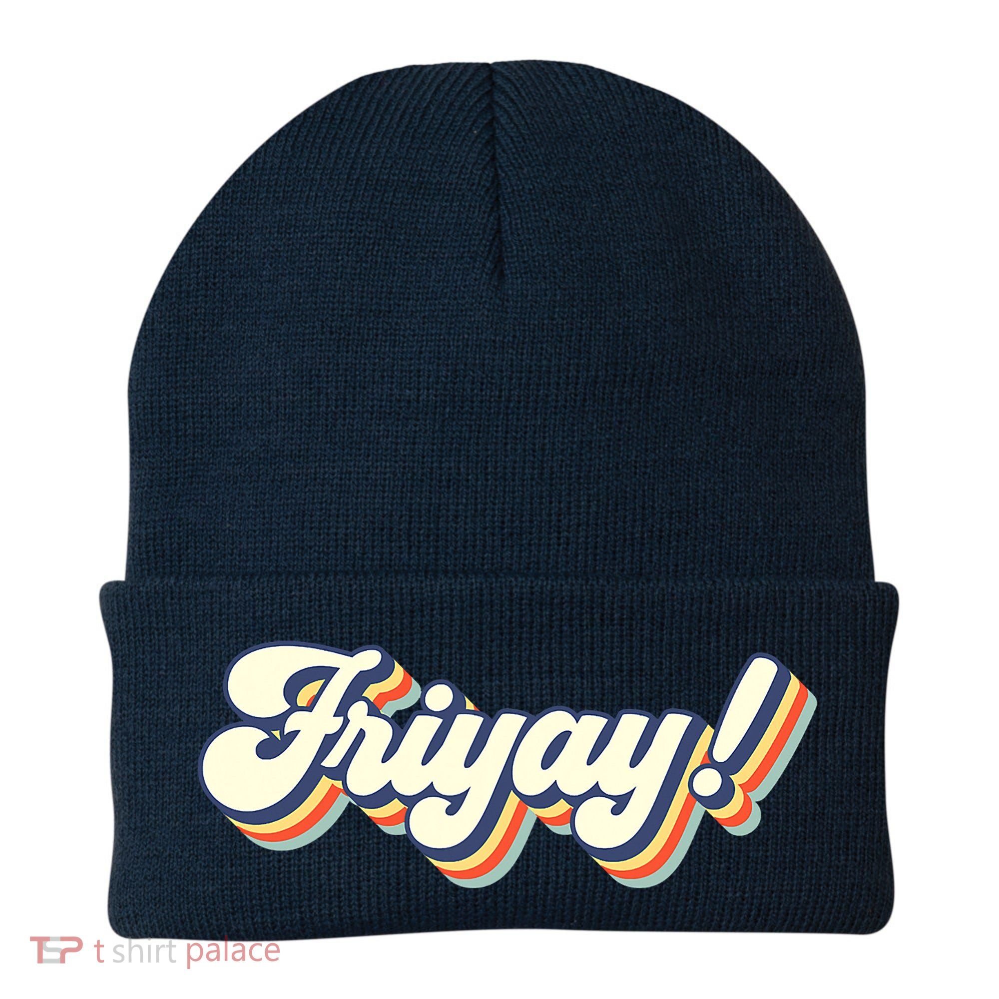 Retro Friyay Teacher Friday Funny Weekend Frinally Mom Life Beanie