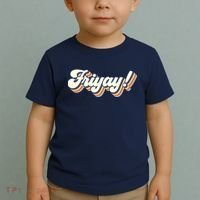 Retro Friyay Teacher Friday Funny Weekend Frinally Mom Life Toddler T-Shirt thumb 2