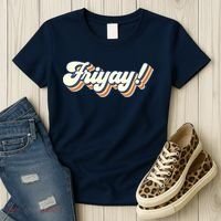 Retro Friyay Teacher Friday Funny Weekend Frinally Mom Life Women's T-Shirt thumb 3