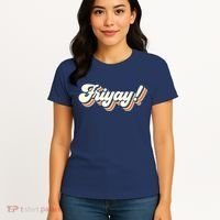 Retro Friyay Teacher Friday Funny Weekend Frinally Mom Life Women's T-Shirt thumb 4