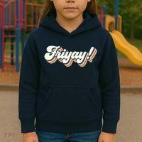 Retro Friyay Teacher Friday Funny Weekend Frinally Mom Life Kids Hoodie thumb 3