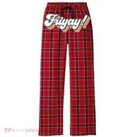 Retro Friyay Teacher Friday Funny Weekend Frinally Mom Life Women's Flannel Plaid Pajama Pants thumb 0