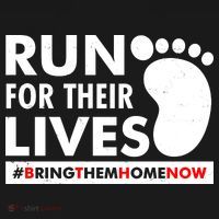 Run For Their Lives #Bring Them Home Now Women's Tri-Blend 3/4-Sleeve Raglan Shirt thumb 4
