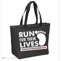 Run For Their Lives #Bring Them Home Now Tote Bag thumb 2