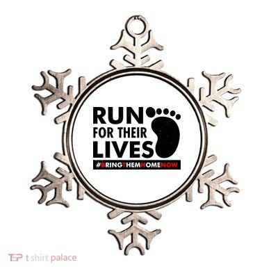 Run For Their Lives #Bring Them Home Now Ornament