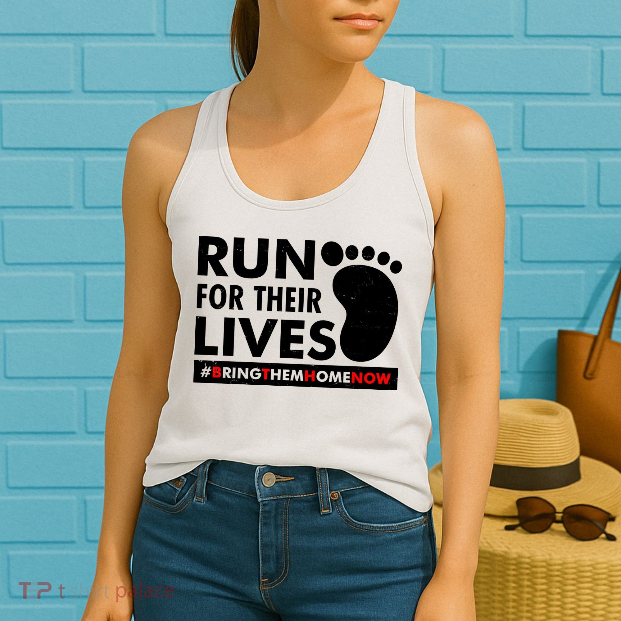 Run For Their Lives #Bring Them Home Now Women's Tank Top