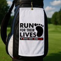 Run For Their Lives #Bring Them Home Now Golf Towel thumb 2