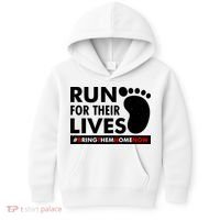 Run For Their Lives #Bring Them Home Now Kids Hoodie thumb 0