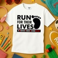 Run For Their Lives #Bring Them Home Now Kids T-Shirt thumb 3