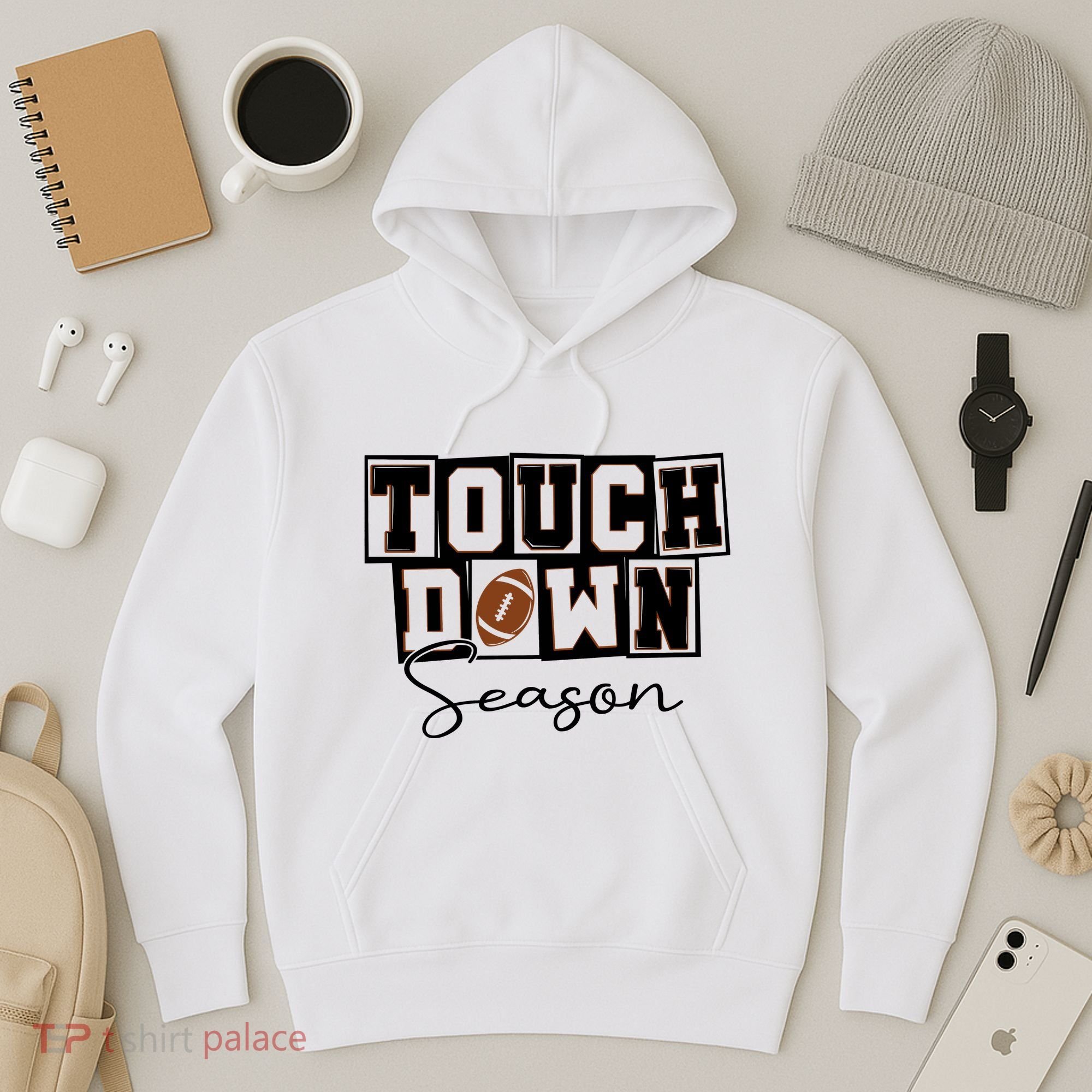 Retro Football Touchdown Season Hoodie