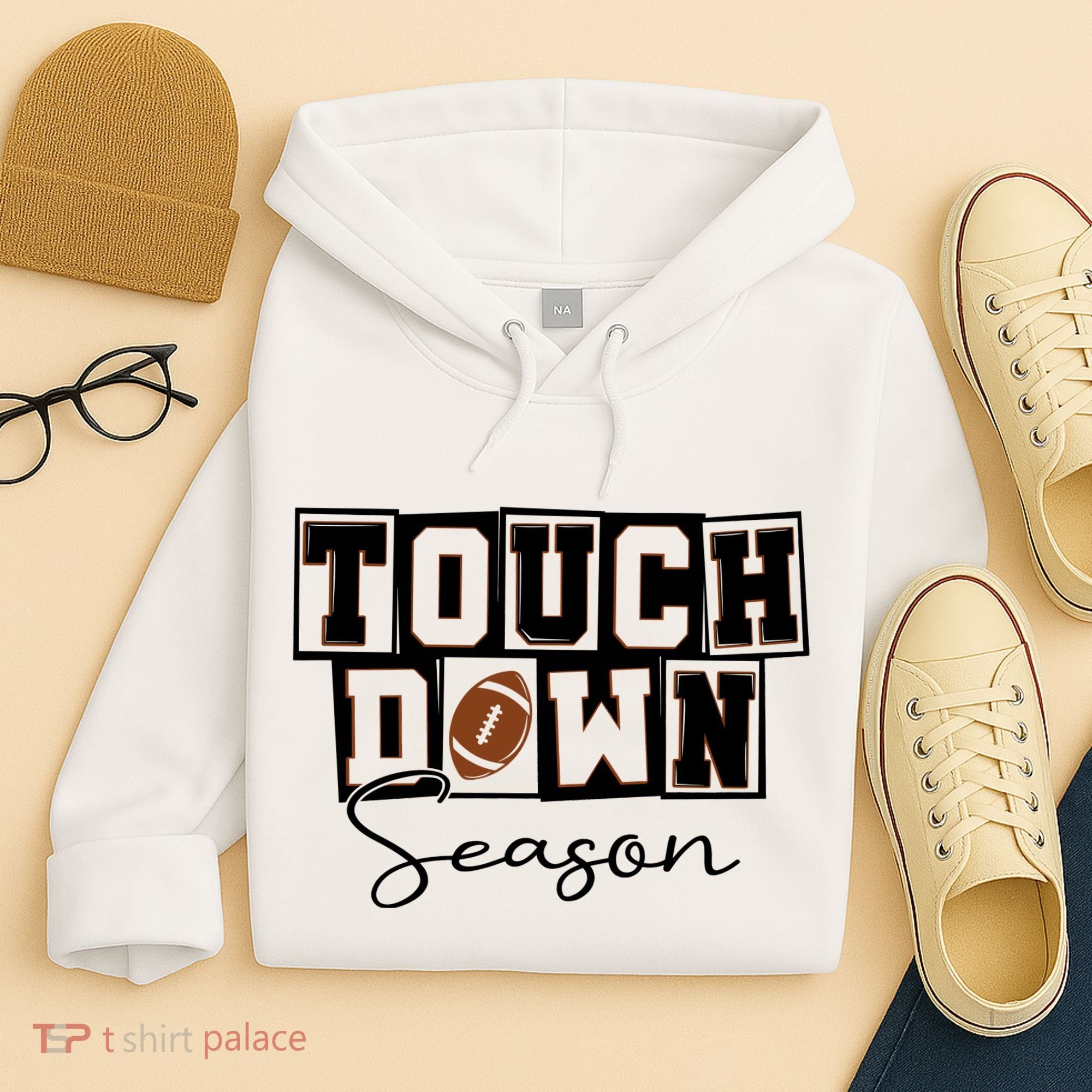 Retro Football Touchdown Season Hoodie
