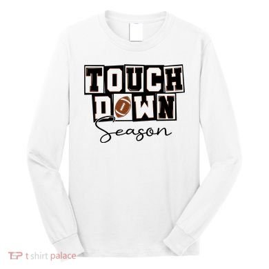 Retro Football Touchdown Season Long Sleeve Shirt