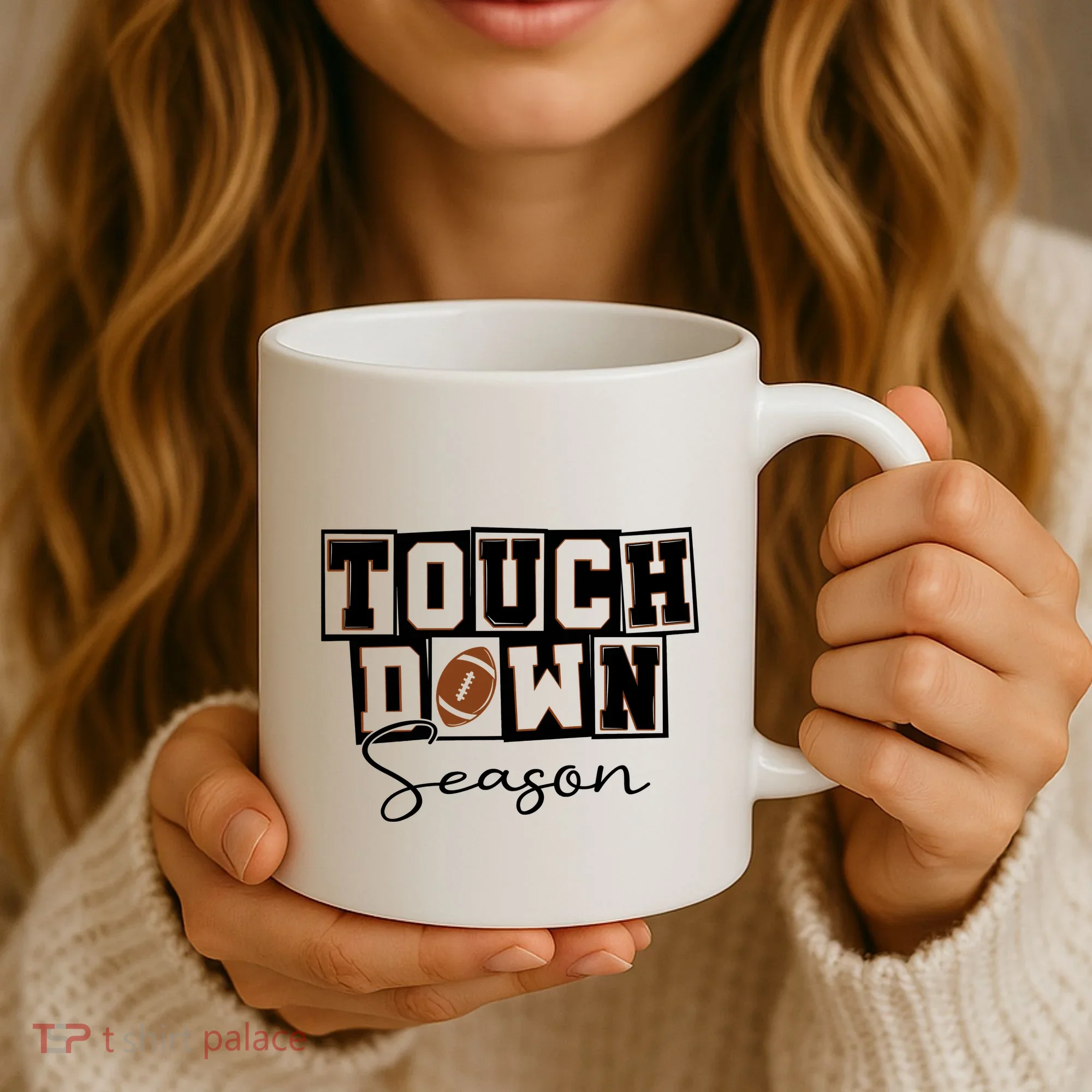 Retro Football Touchdown Season Coffee Mug