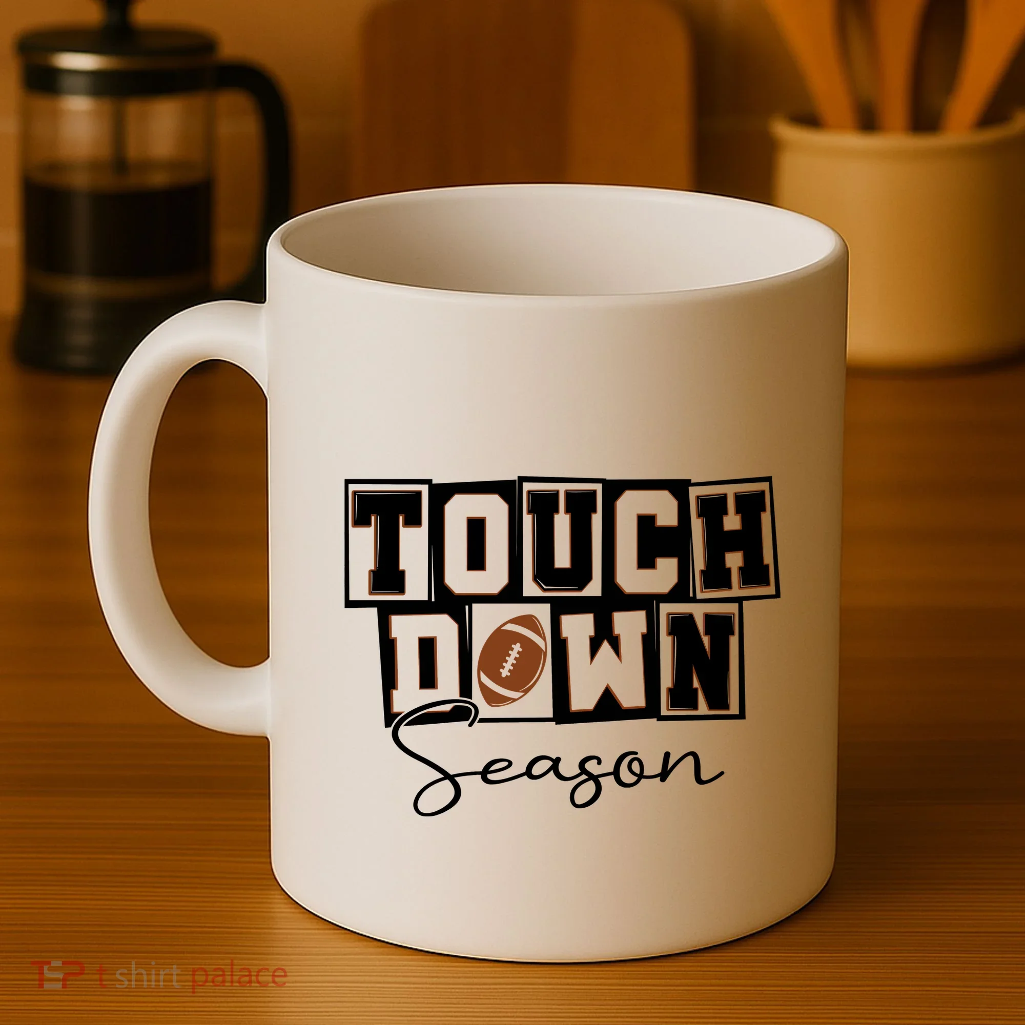 Retro Football Touchdown Season Coffee Mug