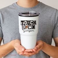 Retro Football Touchdown Season Tumbler thumb 2