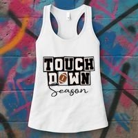 Retro Football Touchdown Season Women's Tank Top thumb 3
