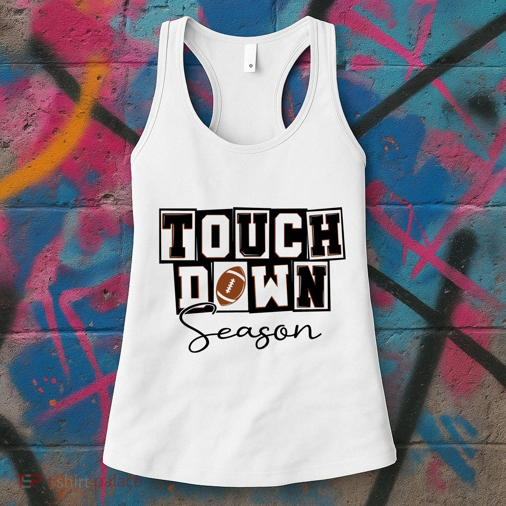 Retro Football Touchdown Season Women's Tank Top