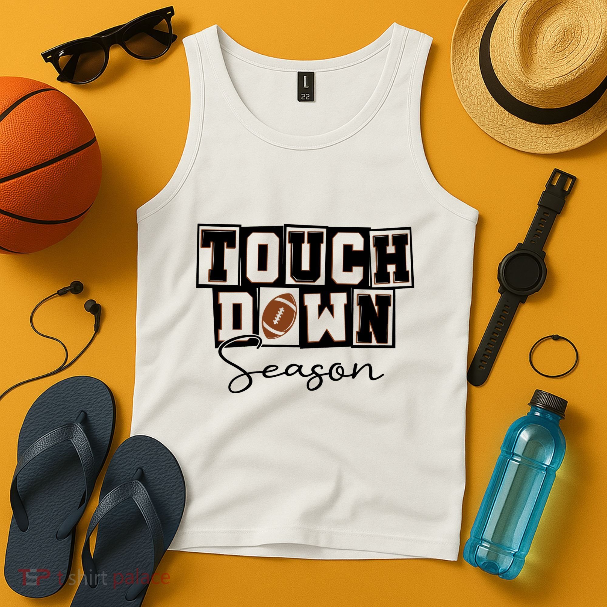 Retro Football Touchdown Season Tank Top